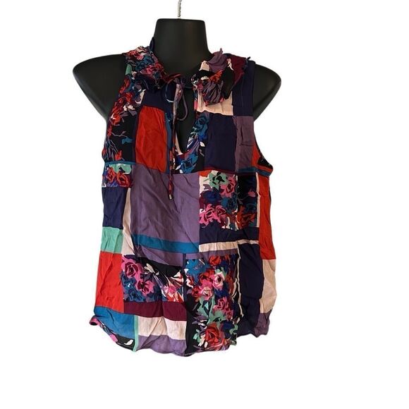 Maeve by Anthropologie floral ruffle multicolored blouse top women’s S - Picture 7 of 7